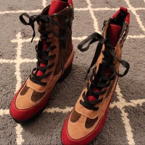 bamboo powerful platform combat boot